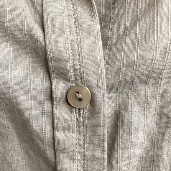 Sigrid Olsen Women's Beige 100% Cotton Button Up Shirt Size 3X Neutral Lagenlook - Picture 8 of 12